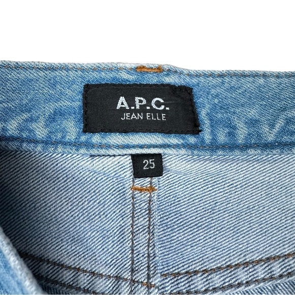 A.P.C. Elle High Rise Straight Jeans in Bleu Clair - Picture 14 of 16